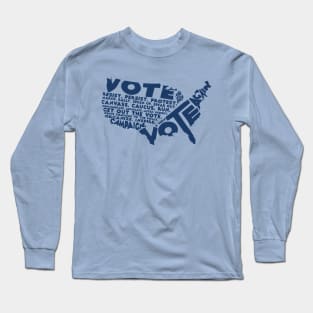 Vote And Then Resist Persist Protest Blue Wave GOTV Design Long Sleeve T-Shirt